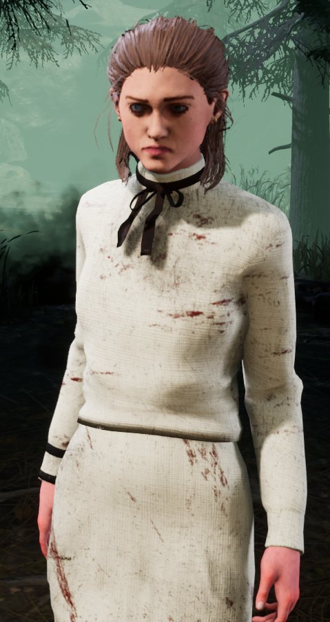 Springey na platformě X: „Nancy Wheeler custom outfits in-game. First one is the outfit she wears for the Halloween Party in Season 2 and the Purple Dress is one of her outfits