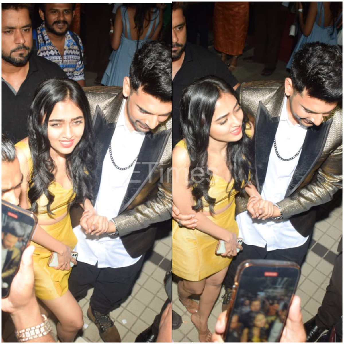 etimes's tweet photo. .@kkundrra and @itsmetejasswi look stylish as they get spotted in the city! 

#KaranKundrra𓃵 #TejasswiPrakash #TejRan https://t.co/NkcVgrWlV9