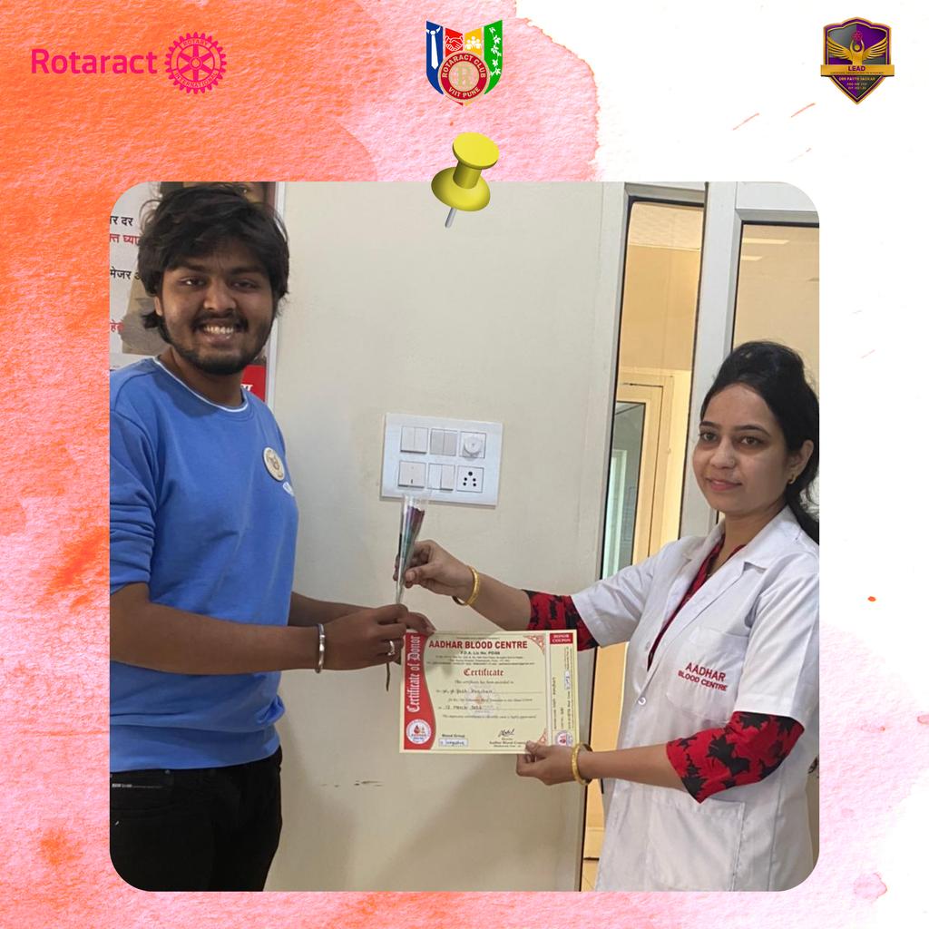 RotaractViit's tweet photo. We Rotaract Club of VIIT together with Rotaract club of Bharatvarsh conducted 'Mahadaan 7.0' 

📅 Date: 12th march
📍 Location :Aadhar Blood Bank

“MAHADAAN” is an initiative taken by Rotaractors to organize blood donation camps around the the world in the World Rotaract Week. https://t.co/2rbPI8d0zO