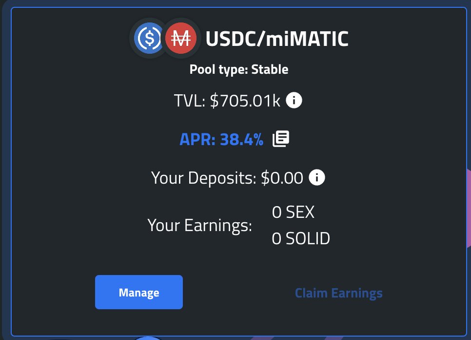 QiDao (@qidaoprotocol) on Twitter photo ⚡️New Pool Alert USDC/MAI🔥
🗳️ Receiving over 3% of all solidly votes thanks to our partners <a href="/tombfinance/">The Game of Tomb 👻</a> and <a href="/harryyeh/">Harry Yeh 葉俊德</a>
🔗 solidexfinance.com/#/pools ⚡️New Pool Alert USDC/MAI🔥
🗳️ Receiving over 3% of all solidly votes thanks to our partners <a href="/tombfinance/">The Game of Tomb 👻</a> and <a href="/harryyeh/">Harry Yeh 葉俊德</a>
🔗 solidexfinance.com/#/pools