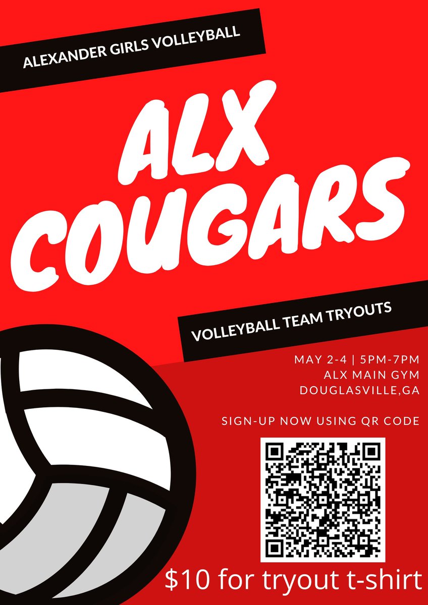 AlxVolleyball's tweet photo. Be sure to get registered for tryouts May 2-4th! T-shirt’s will be getting ordered for tryouts soon https://t.co/1J6ZkM6HyB