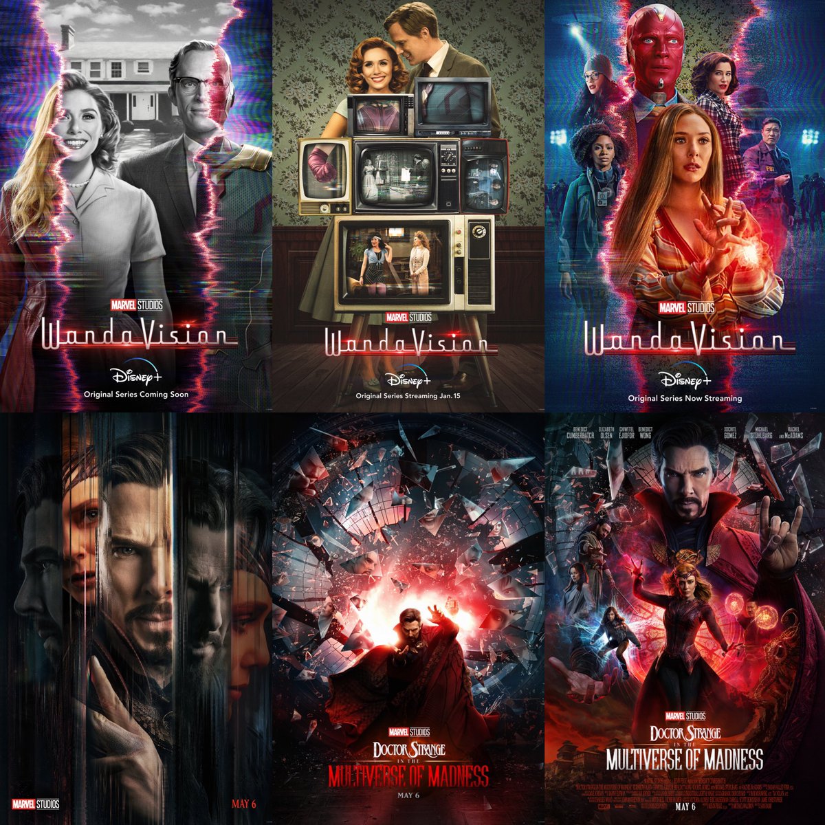 wandasolsen's tweet photo. The tonal shift from WandaVision to #MultiverseOfMadness is just insane https://t.co/RMnLd5wjdR