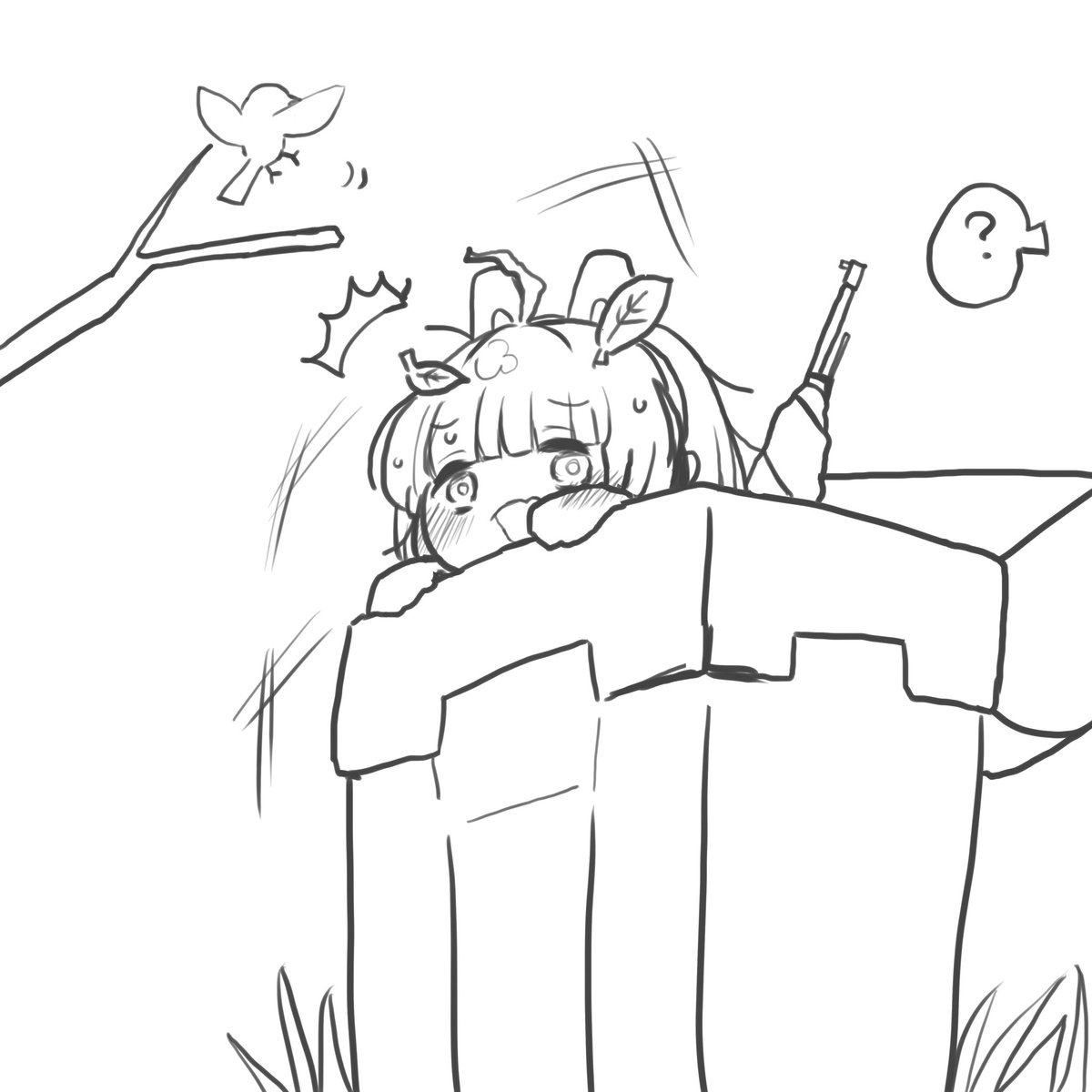 #ラクガキブルアカ 
霞沢ミユ 