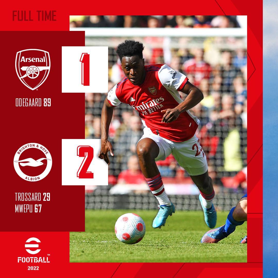 Arsenal - Full-time. #ARSBHA