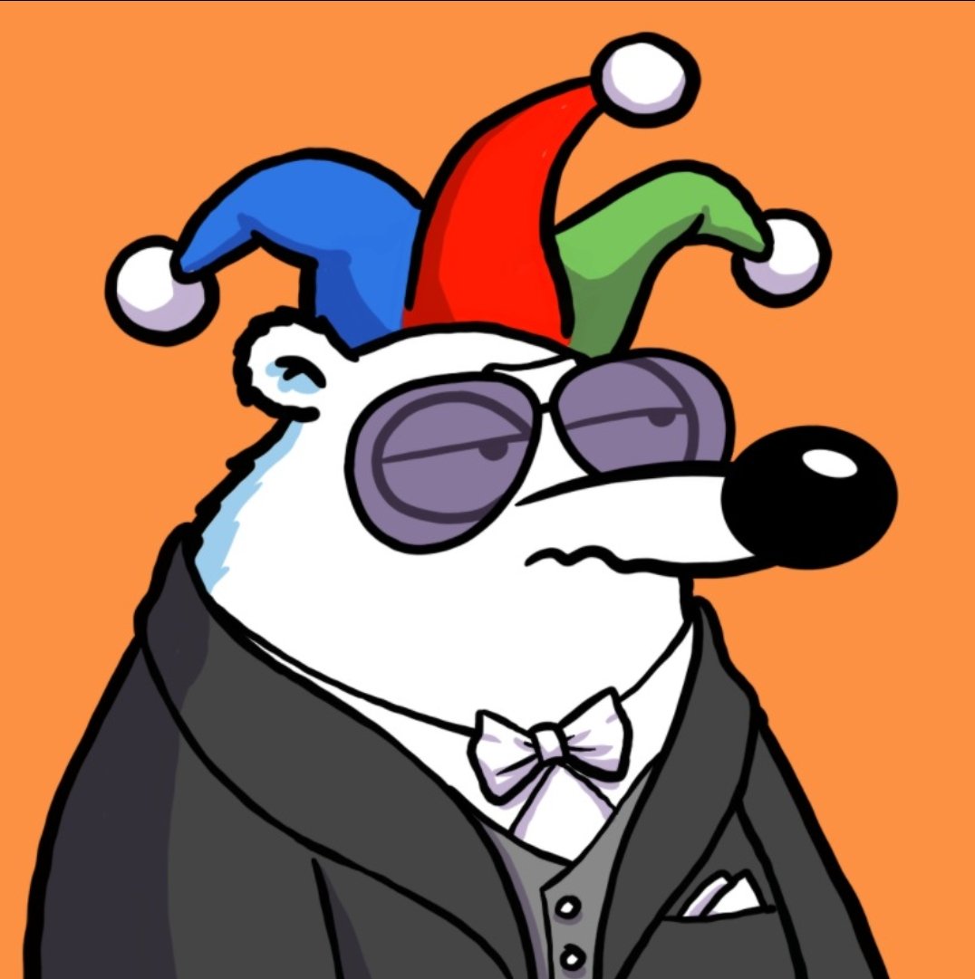 zseldak's tweet photo. @sibeleth @polarbearsnft Cib 
(Clown in black)
#royals 👑🐻‍❄️🧡 https://t.co/8BazaaRBOZ