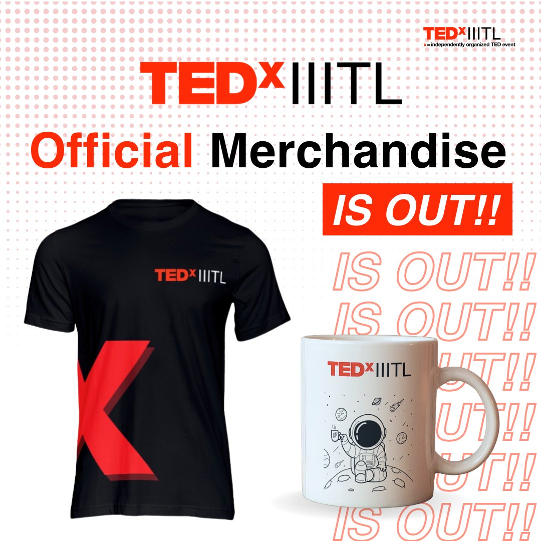 tedxiiitl's tweet photo. TEDxIIITL is proud to present before you the official merch of TEDx. Along with the T-shirt, we also have mugs in store for you customized according to the TEDx theme.

For more details click on the link below :
https://t.co/fkHwPrxuWV

#tedx #texiiitl #TedTalk #merchandise https://t.co/f2QBK6BJPg