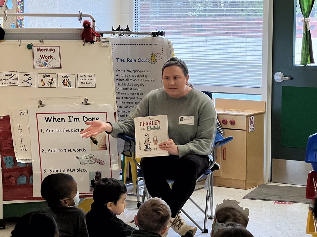 lcpsbworkman's tweet photo. Parent Readers are such a treat! The children love hearing their classmates’ book picks! Thanks for sharing your mom with us Colton! #MTVMoose https://t.co/22eOo6ZFGm
