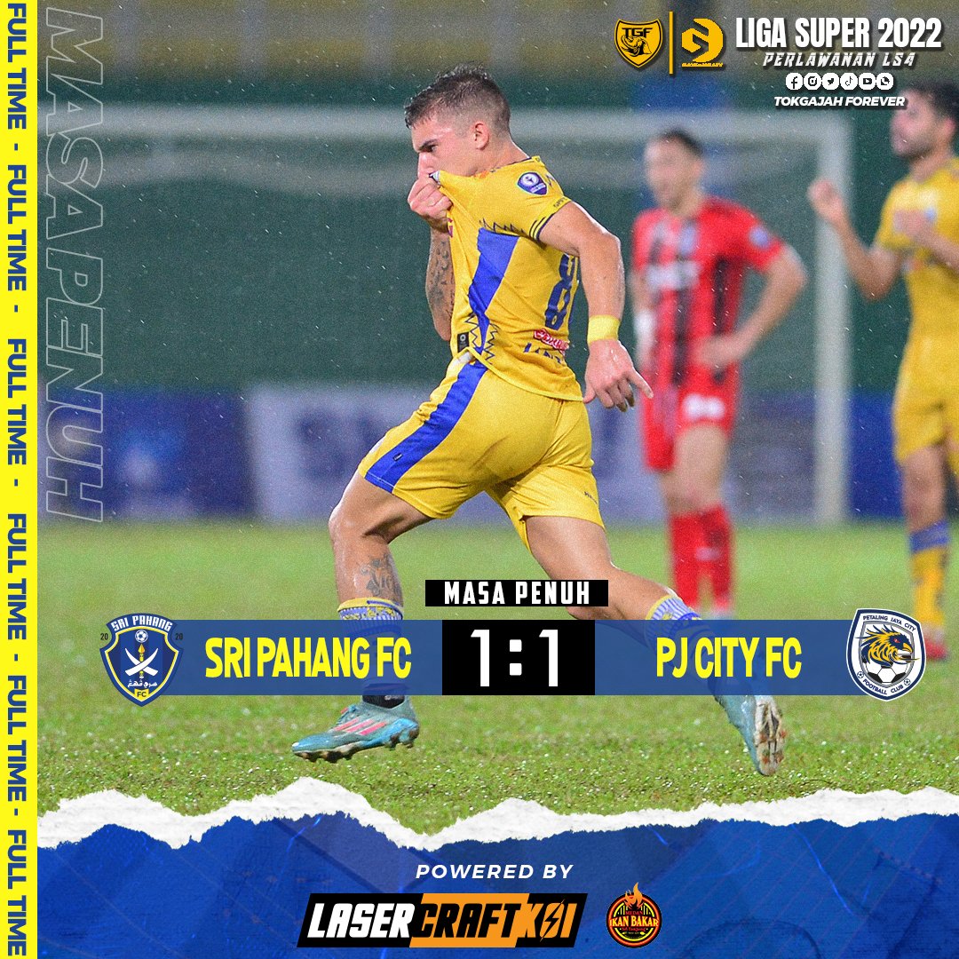 tokgajahforever's tweet photo. Tamat perlawanan: Sri Pahang FC 1-1 PJ City FC .
Pertukaran pemain yang berani telah dilakukan oleh coach CG bagi menguji kebolehan setiap pemain Sri Pahang.
It's ok, kita berkongsi mata pada malam ini.
We are progressing!
Trust the process.
#SPFCxPJCITY
#tokgajahforever https://t.co/o5sndfFox5
