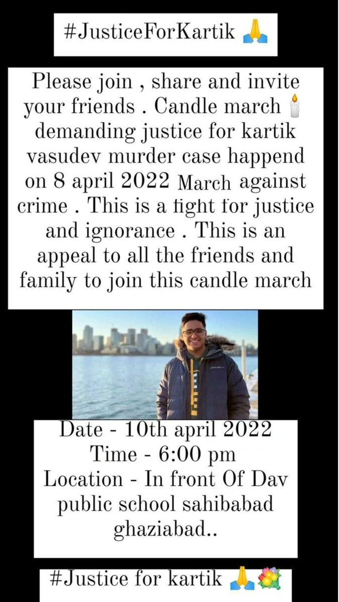 PunjRaghav's tweet photo. We seek immediate action and justice for an innocent soul who was there 🇨🇦only to fulfill his dreams..
@DrSJaishankar
#KartikVasudev https://t.co/YGmcJBqiNI