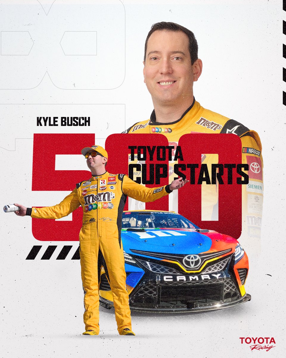 Milestone 500 with Toyota for <a href="/KyleBusch/">Kyle Busch</a> tonight at Martinsville! #TeamToyota
