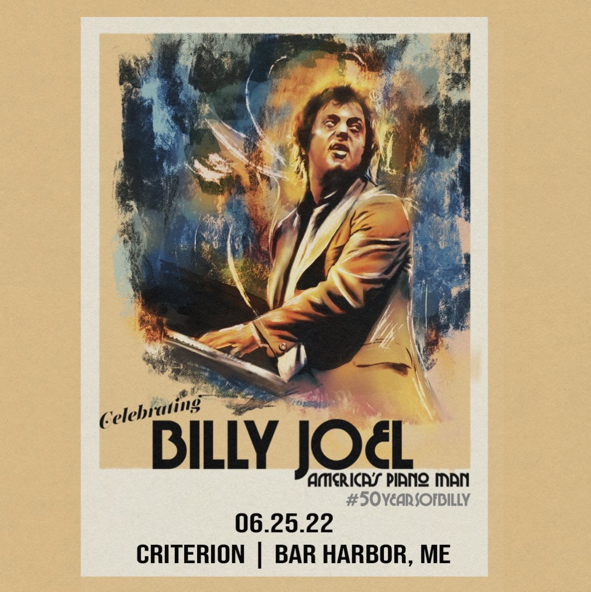 Bille Joel Tribute This June! Come check out this incredibly talented group on June 25th. Tickets here: ticketmaster.com/event/01005C50…