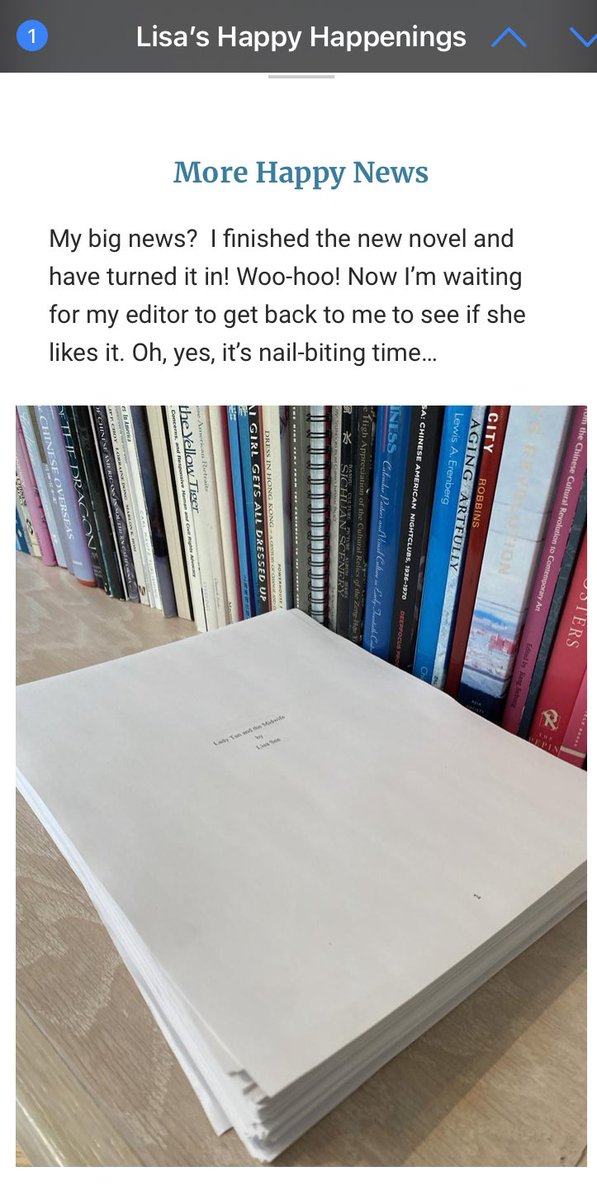 JennKlop's tweet photo. Oh yay! It’s happening!!! My heart fluttered today reading @Lisa_See’s latest newsletter.  I can’t wait! “Lady Tan and the Midwife” 😎🥰 https://t.co/jMTIZSiPKa