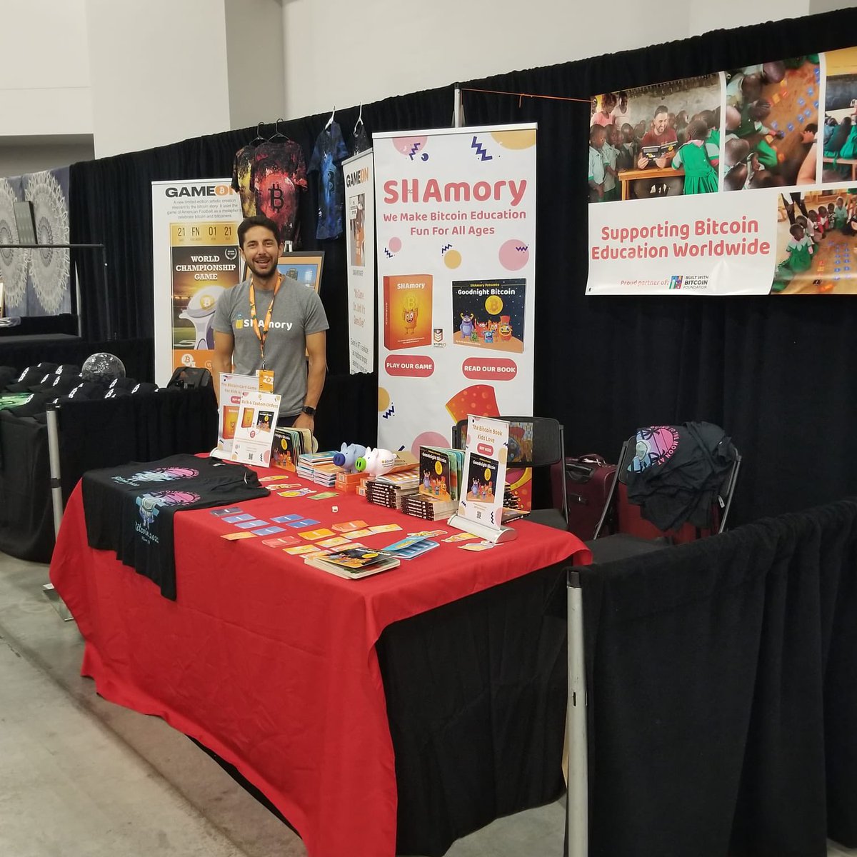 GameOnBitcoin's tweet photo. Some of the other vendors at the bazaar for the @TheBitcoinConf #Bitcoin https://t.co/3AuIu1X1J6