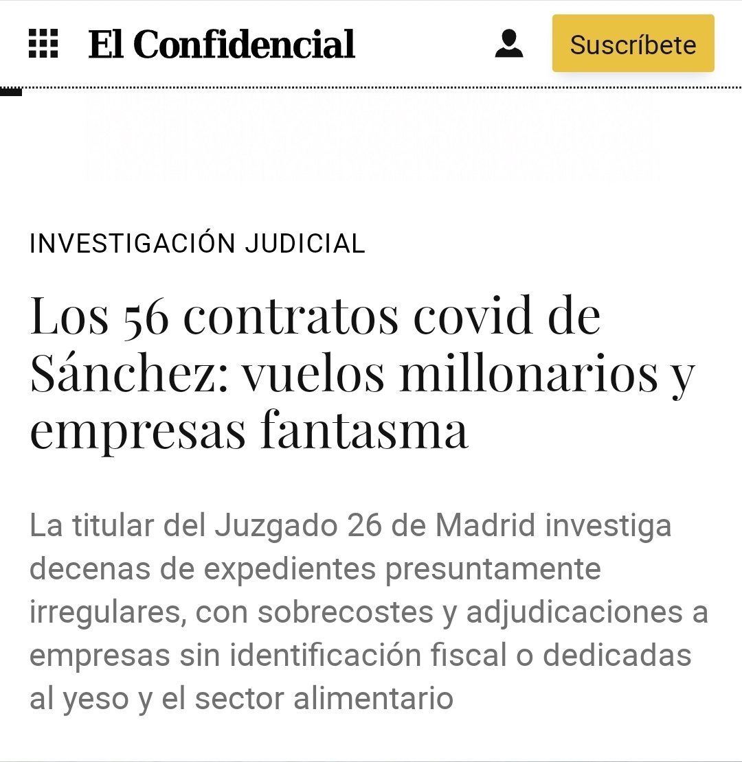 Los 56 contratos del gobierno de Sánchez objeto de investigación. Casi mil millones de euros.