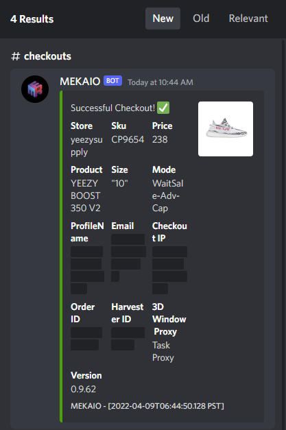 👨‍🍳 @notify @Sole_Palace 🤖 @ValorAIO @MEKRobotics ⚡️ @OculusProxies @BreadProxy @StatProxies @ProxyChimp ✉️ @VanishedIO @NotifyAccounts @TheBreezeSupply ACO ran for @AcoImpact 🔥