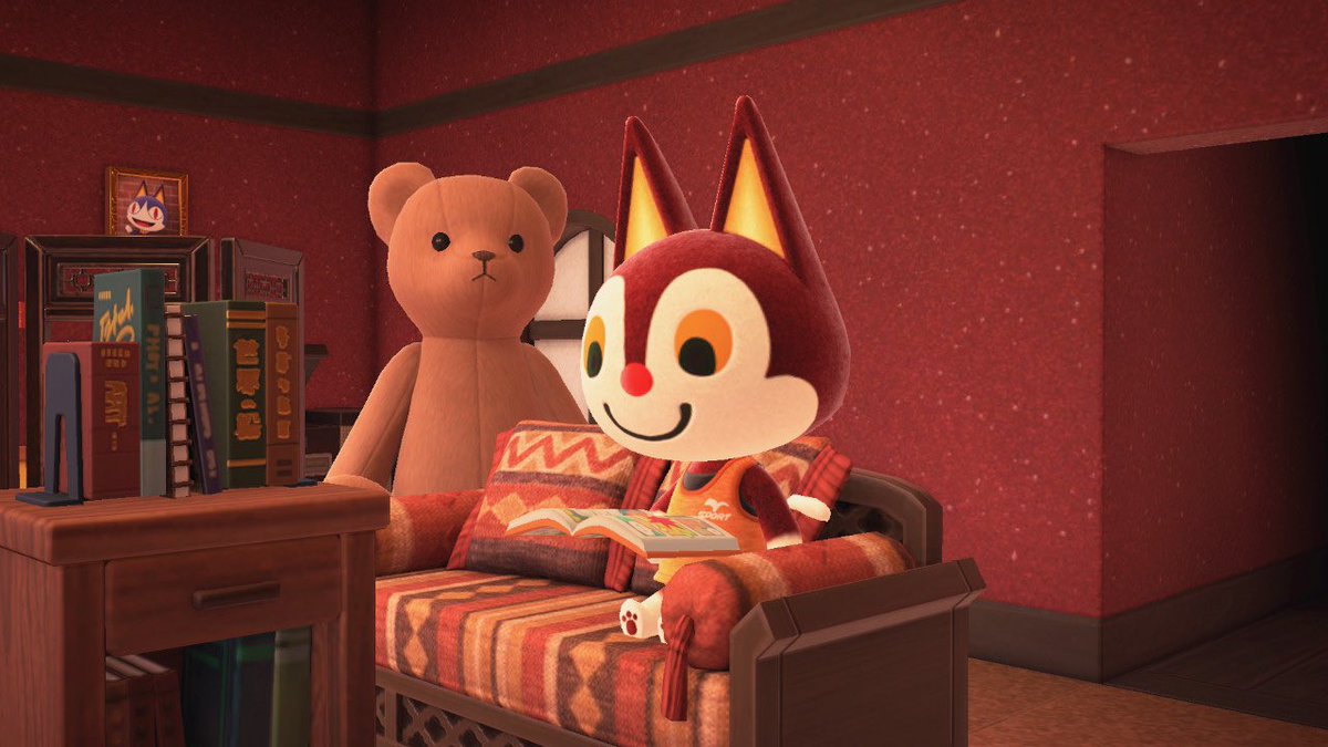 numako_chasu's tweet photo. 推しの突撃訪問
 #どうぶつの森 #AnimalCrossing #ACNH #NintendoSwitch
#あつ森写真部 https://t.co/rgAnAWOsQ7