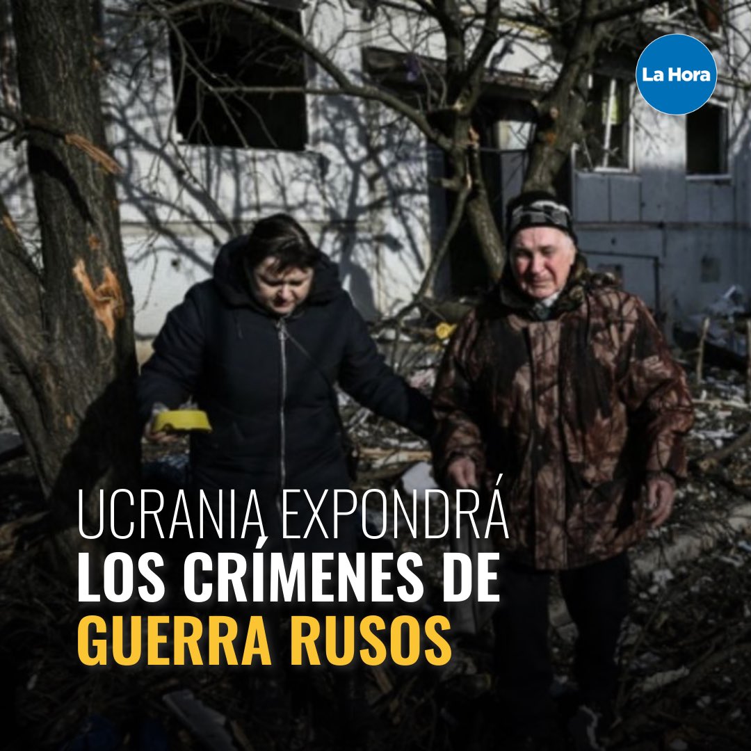 lahoraecuador's tweet photo. #Mundo | #Ucrania habilitó una página web para denunciar y exponer los crímenes de guerra cometidos por #Rusia en el país. 😱 Te contamos 👉🏽 https://t.co/aulJqCUC9o https://t.co/fqwcFRWthH