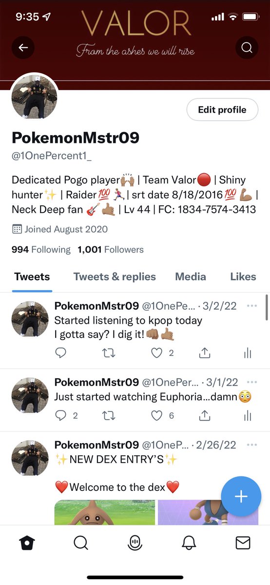 1OnePercent1_'s tweet photo. Thank y’all SO MUCH!😊🥳
We reached 1K followers!
I NEVER thought in a million years I’d get this far
This is crazy!! Love y’all so much🥰❤️ https://t.co/YhT16bttDD