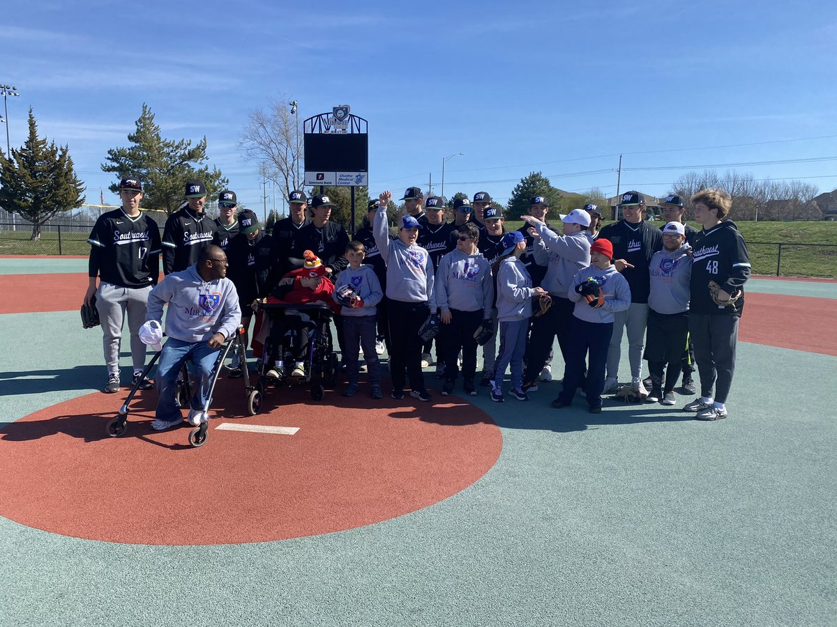 Thanks to our V and JV players for spending their Saturday morning at the Olathe Miracle League and all the players. And thanks to our parents for setting this up!