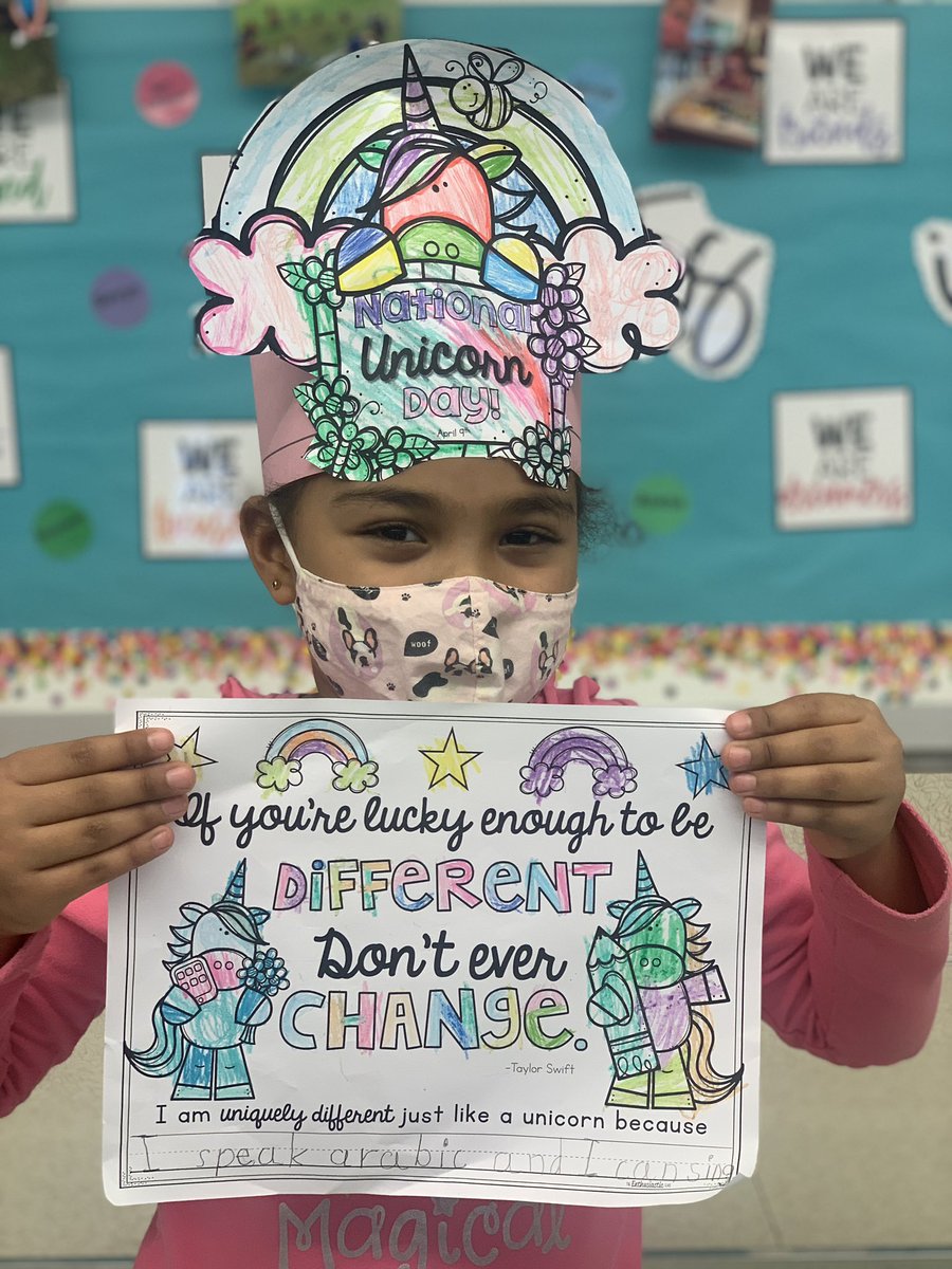 AlisonGibbons01's tweet photo. Happy National Unicorn Day!  We celebrated yesterday by reading many unicorn stories and sharing what makes each of us uniquely different! It was a great day! #chdreambuilders https://t.co/dY8wTZ1Vee