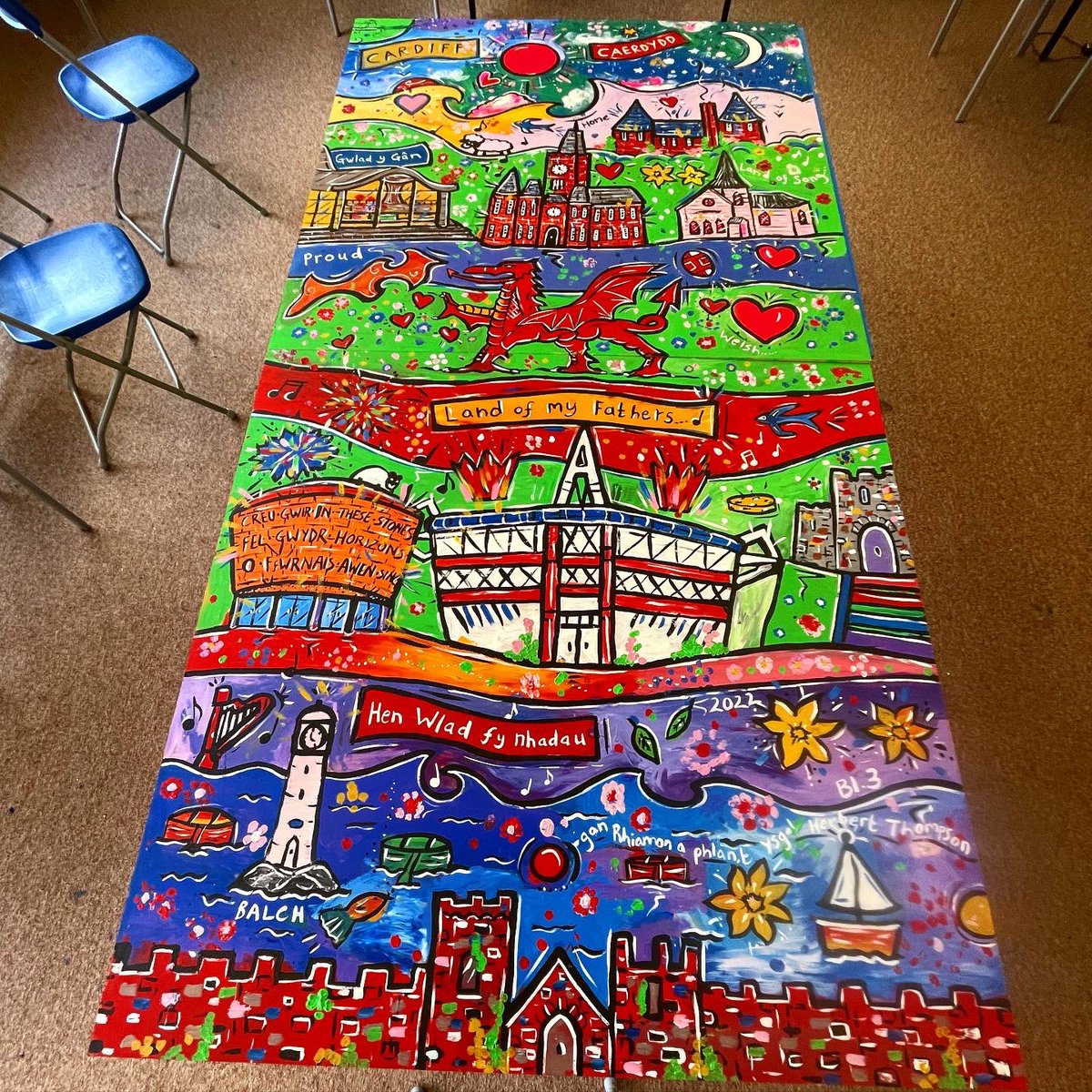rhiannon_art's tweet photo. What a fantastic few months painting multiple murals with talented children 🎨

I have no availability until next year so please get in touch at the end of this year and I can send you details for 2023 😄

Braint yw cael gweithio gyda athrawon a phlant talentog Cymru. Diolch 🌟 https://t.co/mWOgIj1KQm