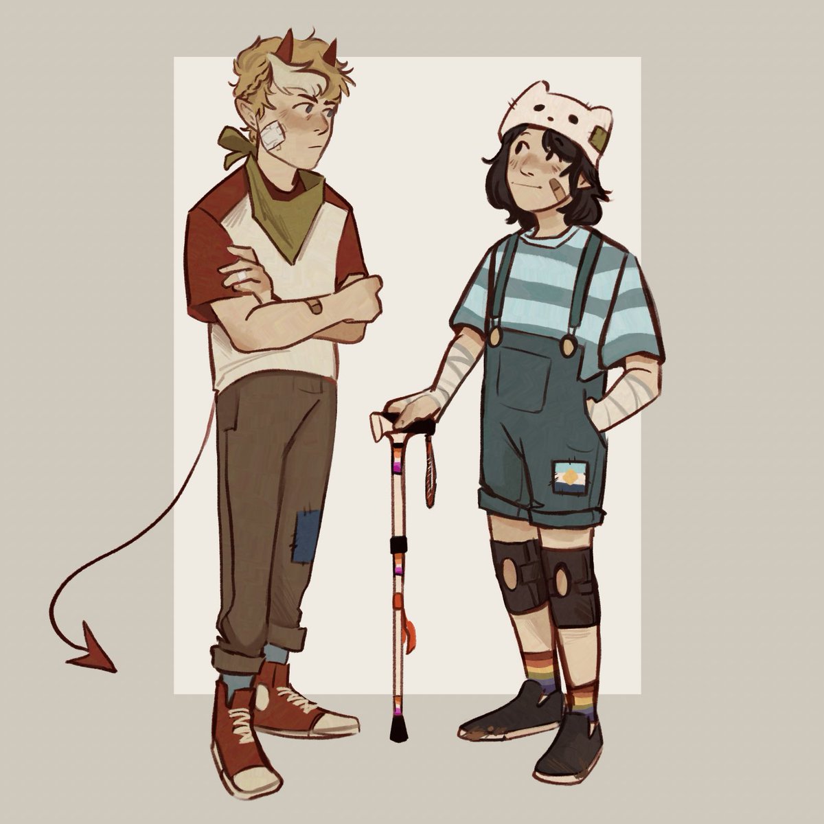 eldritchbuddy's tweet photo. the guys! the lads!!! sweet scamps!little bastards!! >:D
 #tommyinnitfanart #aimseyfanart https://t.co/GcbN7x24BA