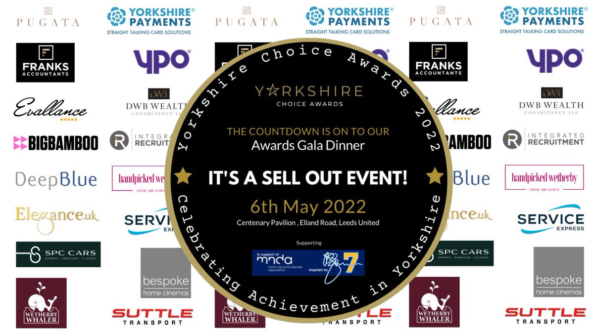 yorkshirechoice's tweet photo. Ticket sales now closed! Another sell out with hundreds of guests joining us to celebrate Yorkshire’s heroes on Friday 6th May. 

If you wish to be added to our waiting list please contact events@yorkshirechoiceawards.co.uk

#YCA2022 

Supporting @mndassoc inspired by @Rob7Burrow https://t.co/nClPK35Zwm