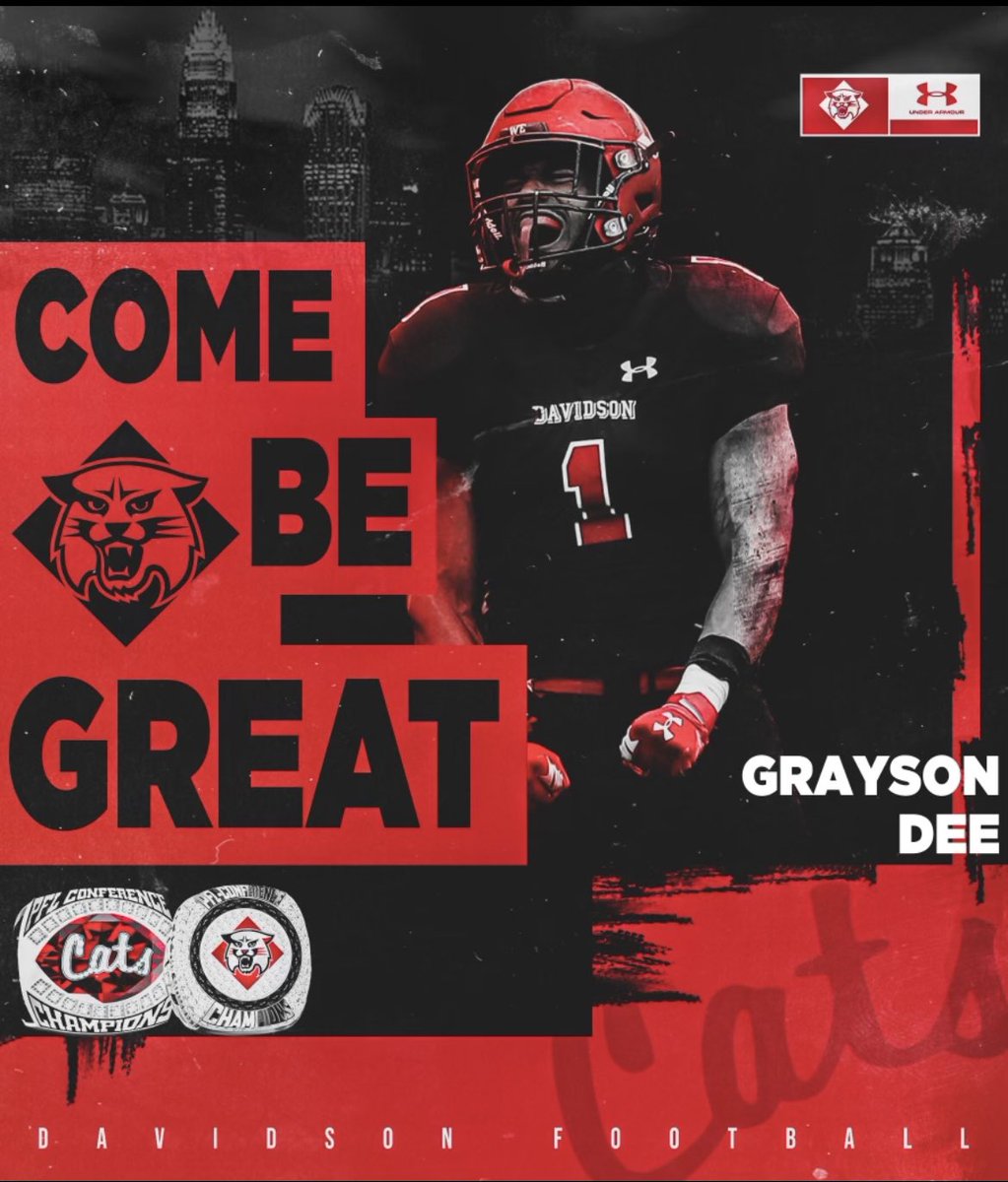GraysonDee1's tweet image. After a great visit and talk with @_Coach_Hof and @Scott_AbellFB, I’m blessed and honored to receive my second D1 offer to Davidson College.