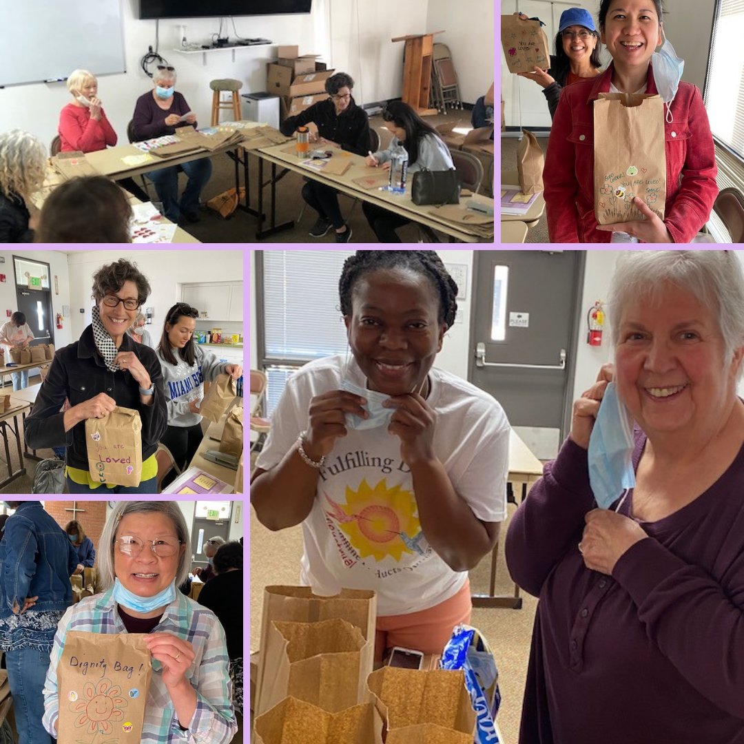 PeriodWDignity's tweet photo. Good morning from Fulfilling Destiny! Thank you to the lovely ladies of CCCM for organizing this packing party and creating 61 Dignity Bags for San Jose. As we have been expanding our mission to end period poverty, we need your help for donations in the San Jose area! https://t.co/v24kN5jV7t