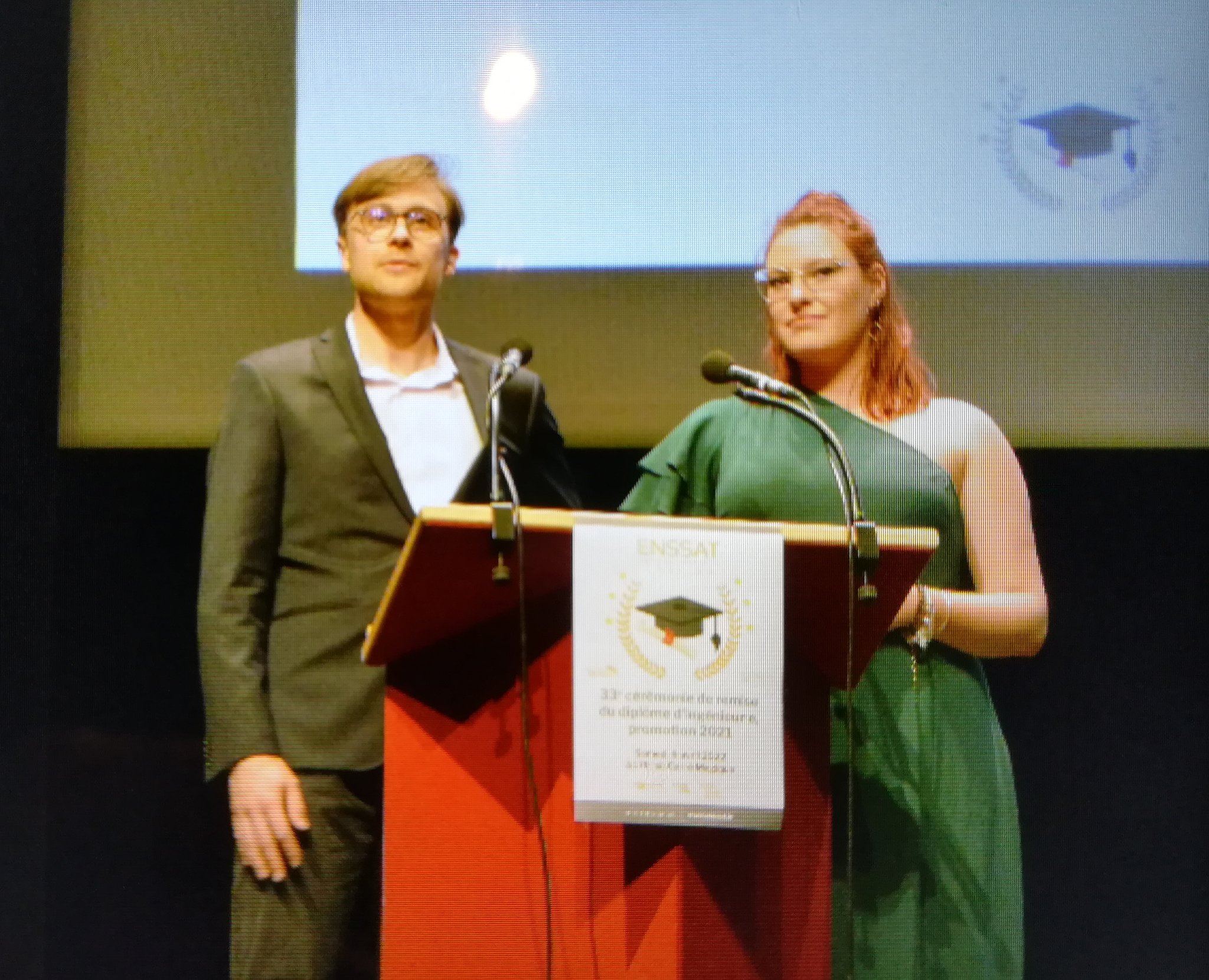 Benjamin Danjoux et Tessa Peytier pour le discours