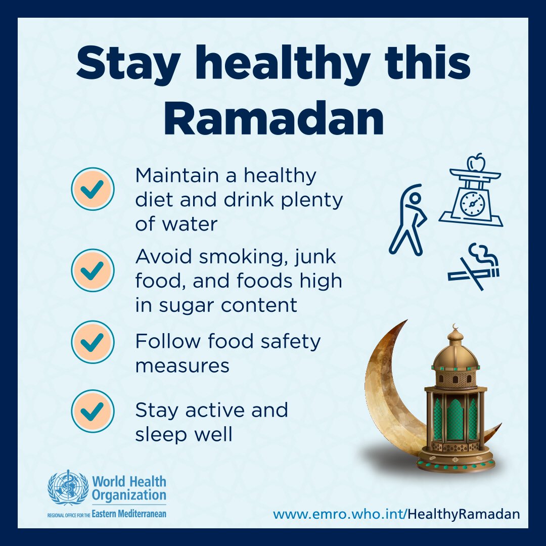 WHOSEARO's tweet photo. This #Ramadan, stay healthy. https://t.co/be9jnUhXp0