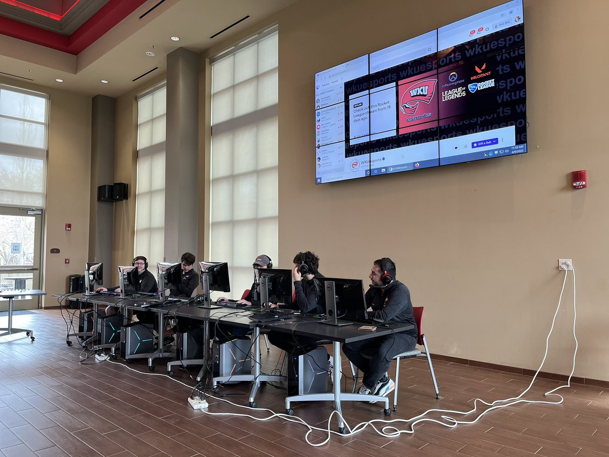 WKUEsports's tweet photo. We are starting soon! Come on in or go to our table outside the DSU food court.

@wku https://t.co/6PlWNxfmgP