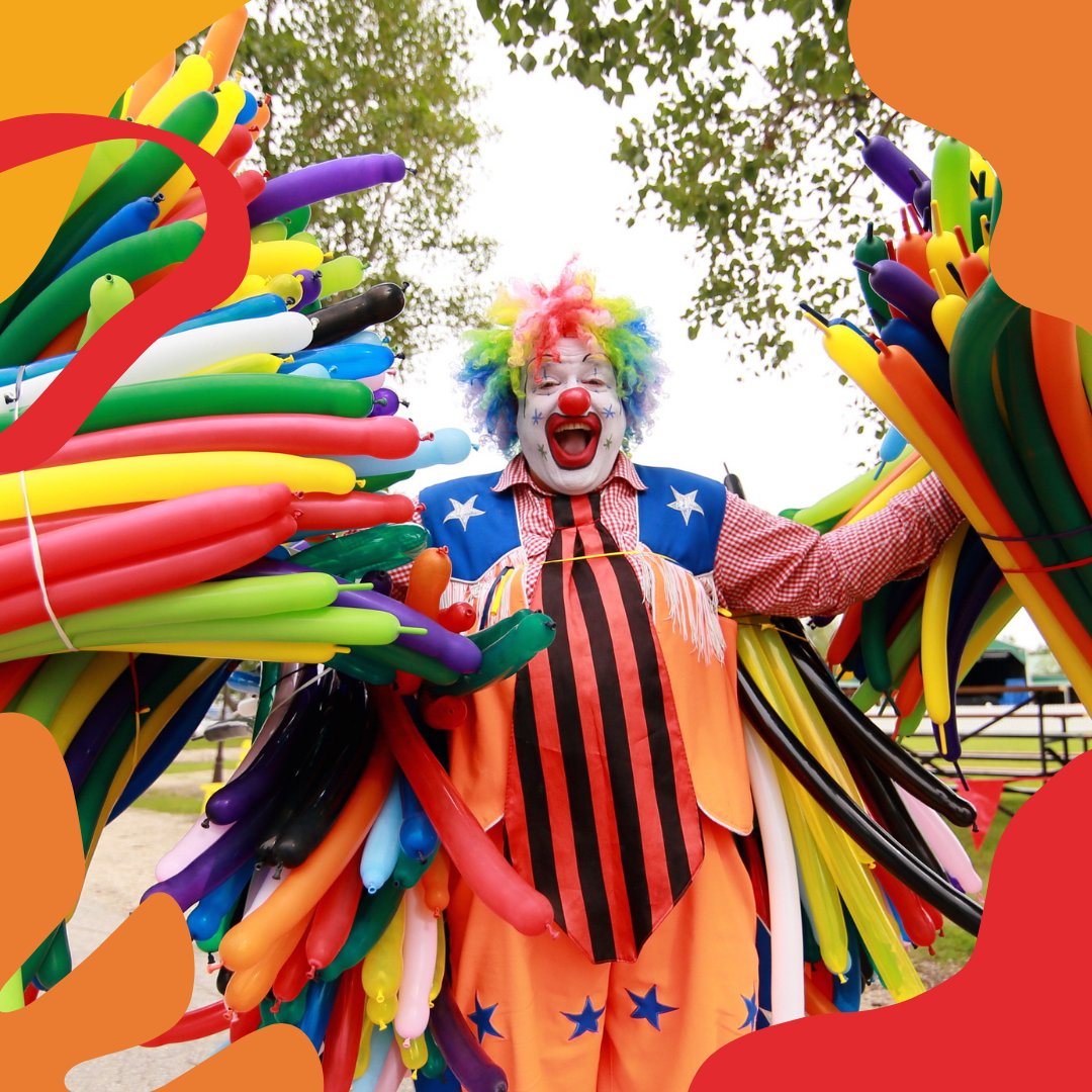 RedRiverEx's tweet photo. UNBELIEVABLE! The Ex isnโt the same without @DooDoo_TheClown. We canโt wait to see what heโll be up to at the 2022 Red River Ex!
To buy tickets or for more info, check out https://t.co/5UGkofaxKM
#SeeItAll #SummerStartsHere #RedRiverEx #Winnipeg #onlyinthepeg #exploremb https://t.co/MtChstQXIR
