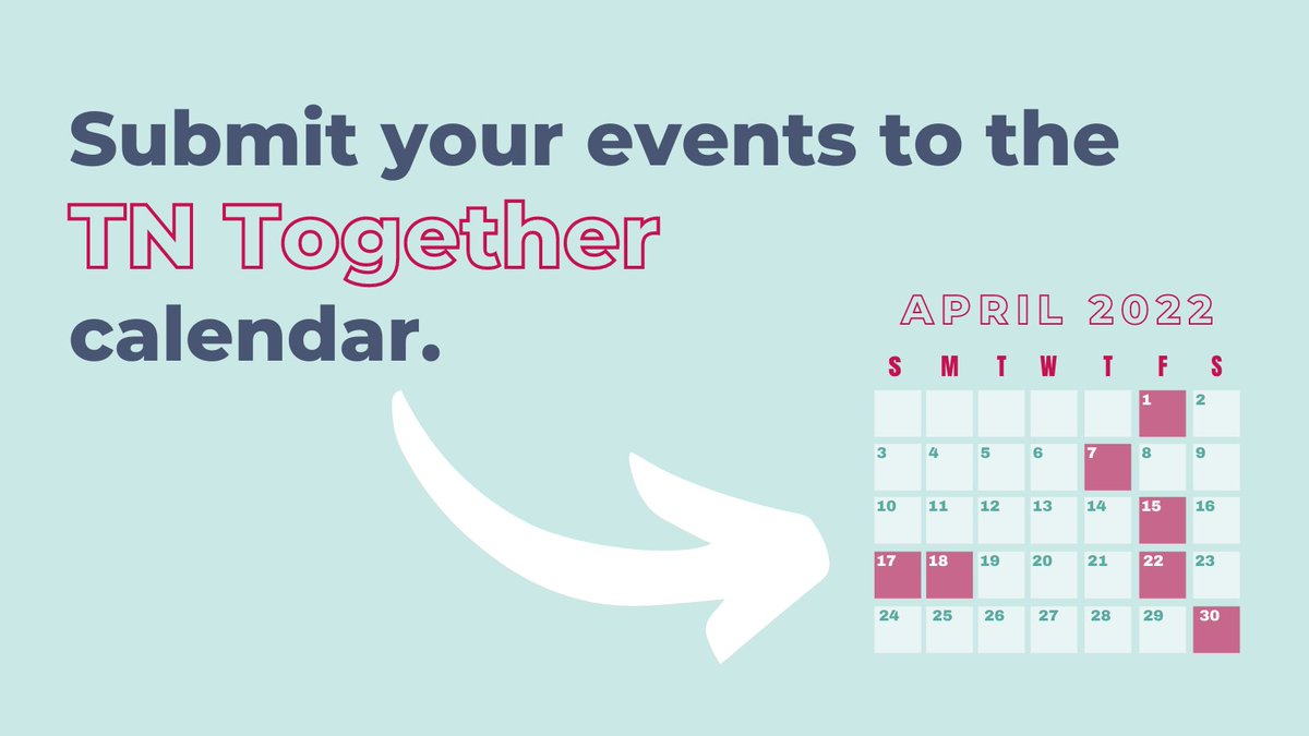 TnTogether's tweet photo. Planning an event that combats addiction & promotes wellness? TN Together wants to showcase your events on our website!
Submit your event π https://t.co/iNNfbhzo6R
#TNTakeBack #Naloxone #Training #WorkShops #VirtualTraining #Addiction #Prevention #Recovery https://t.co/wbJiUJpwlC