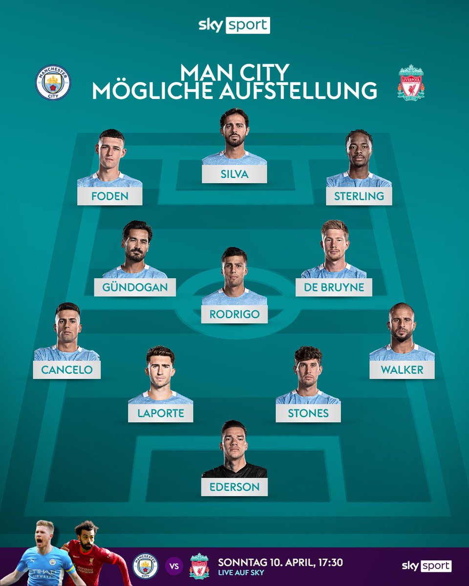 SkySportDE's tweet photo. Morgen ist es soweit, das Topspiel um die Meisterschaft steigt um 17:30 Uhr (Live auf Sky! 😏) und wir haben einen Blick drauf geworfen, wie die beiden Mannschaften auflaufen könnten.

Wer hat die Nase vorn? 👃

#SkyPL #Topspiel #MCILIV https://t.co/vxplP8aK8a