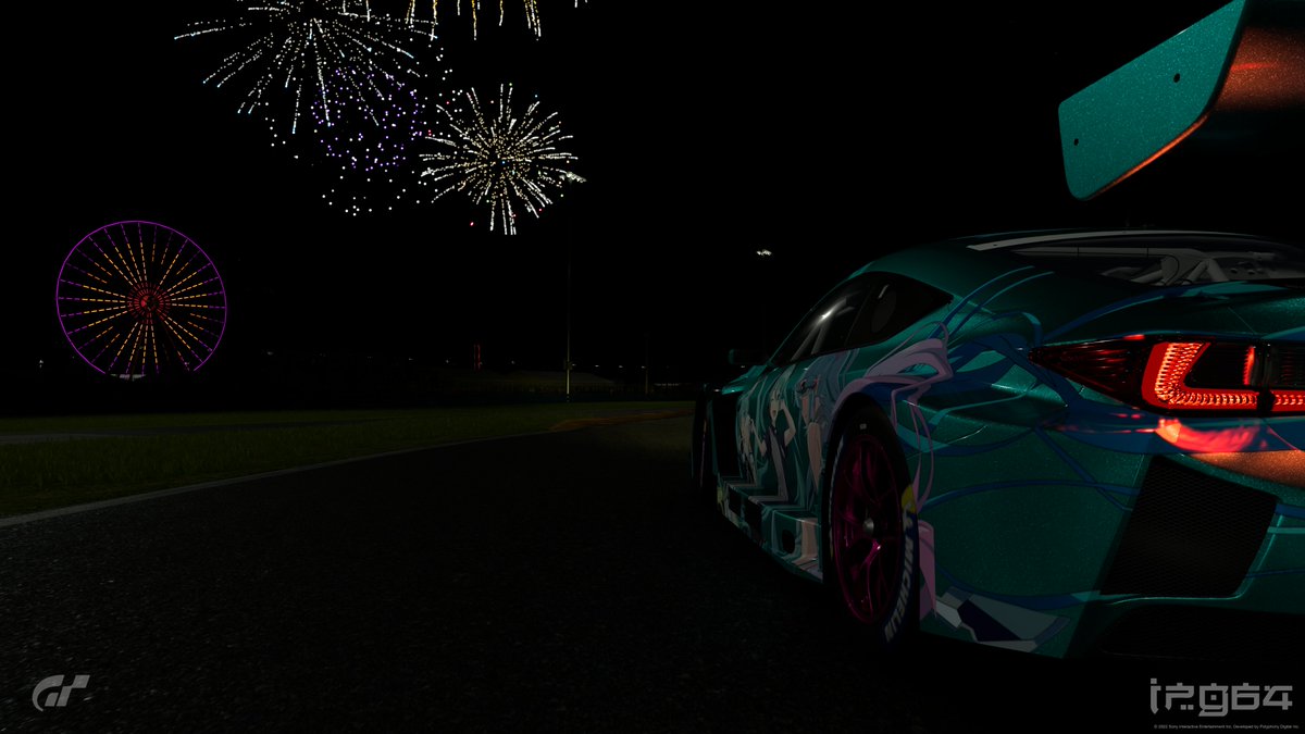 iplaygames_64's tweet image. love this shoot at Daytona with the signature fireworks there, the lighting looks perfect on the car and everything, with the Lexus RC F GT3 '17
#GT7 #PS5Share #GranTurismo #VirtualPhotography  #miku