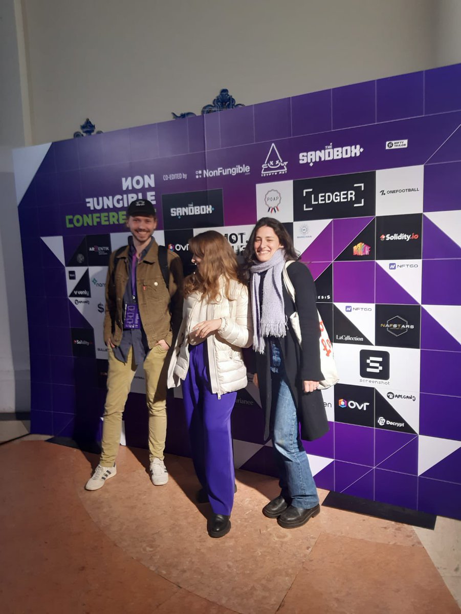 artadvanceofcl's tweet photo. Happy weekend everyone! Here’s us this week at the Non Fungible Conference in Lisbon. #nonfungible #NFCsummit #nfc2022 #nft #conference https://t.co/lrExDwrfYA