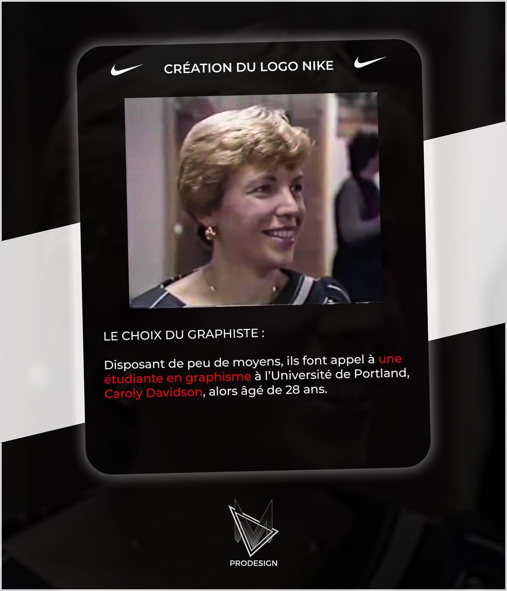 MD_Prodesign's tweet photo. 📖 L’histoire plutôt originale du logo @Nike !
🌍Un logo mondialement connu à faible coût.
#MDProdesign #FreelanceDesigner #story #histoire #nike #justdoit https://t.co/jnxf4JZsVV