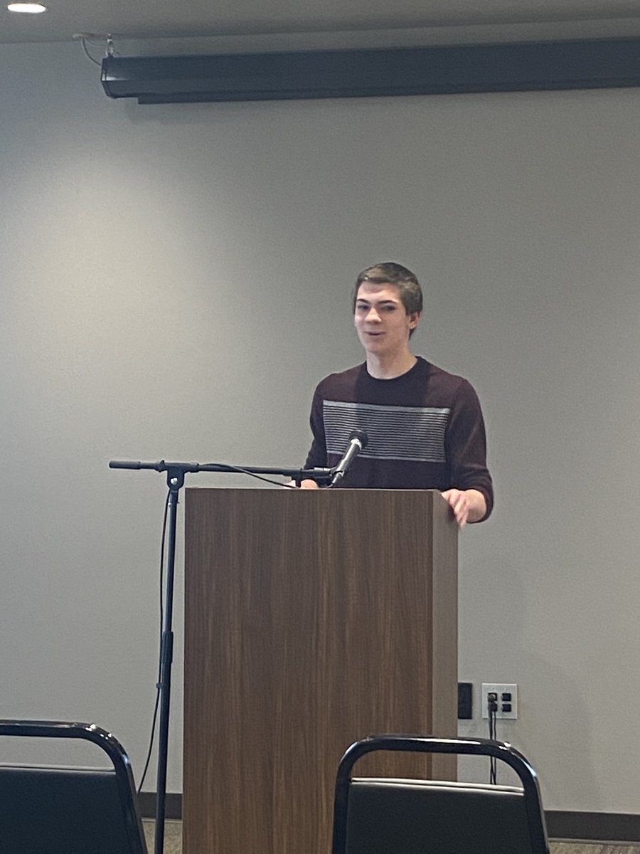 BvOptimist's tweet photo. Congratulations to our oratorical contest winners—Ryan Presler and Amina Koch—for winning 1st and 2nd at the zone competition!  Both now advance to districts. Good luck and well done! #Optimism #Friendofyouth https://t.co/9Mj9Z2TwkV