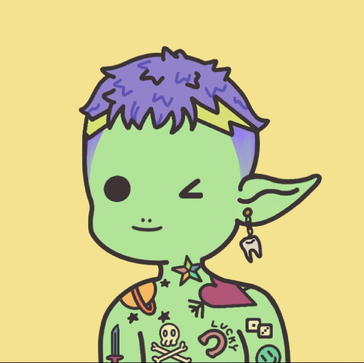 as a virgo i rly didn’t expect to be adventurer but i love my lil forever sprite 💚 congratulations to the team on the smooth reveal <a href="/spriteclubNFT/">Sprite Club 🍄</a> anddd now i need to collect all 5 classes 🤩