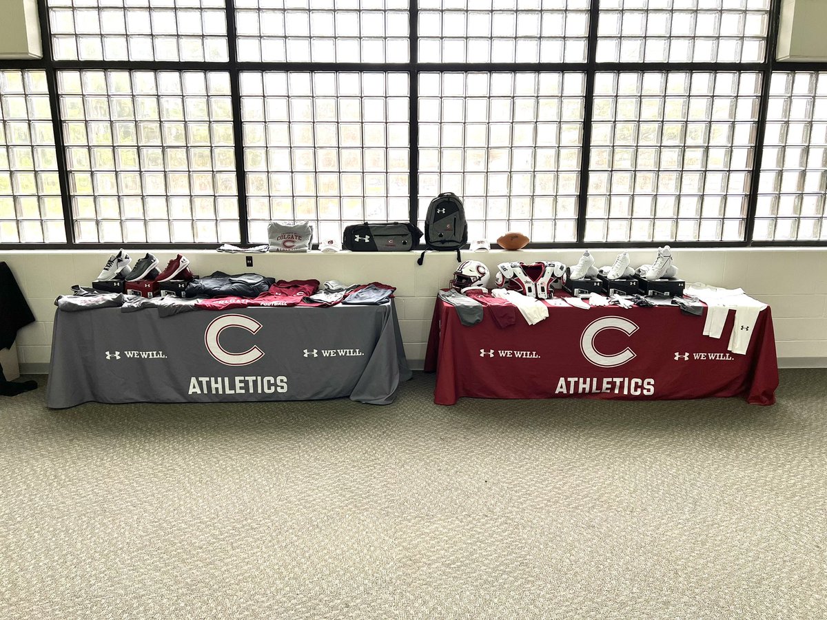 colgatefb_eq's tweet photo. Junior Day for the Raiders! #gogate #threeforthegate #Classof2023 @ColgateFB https://t.co/fk0U7z14gw