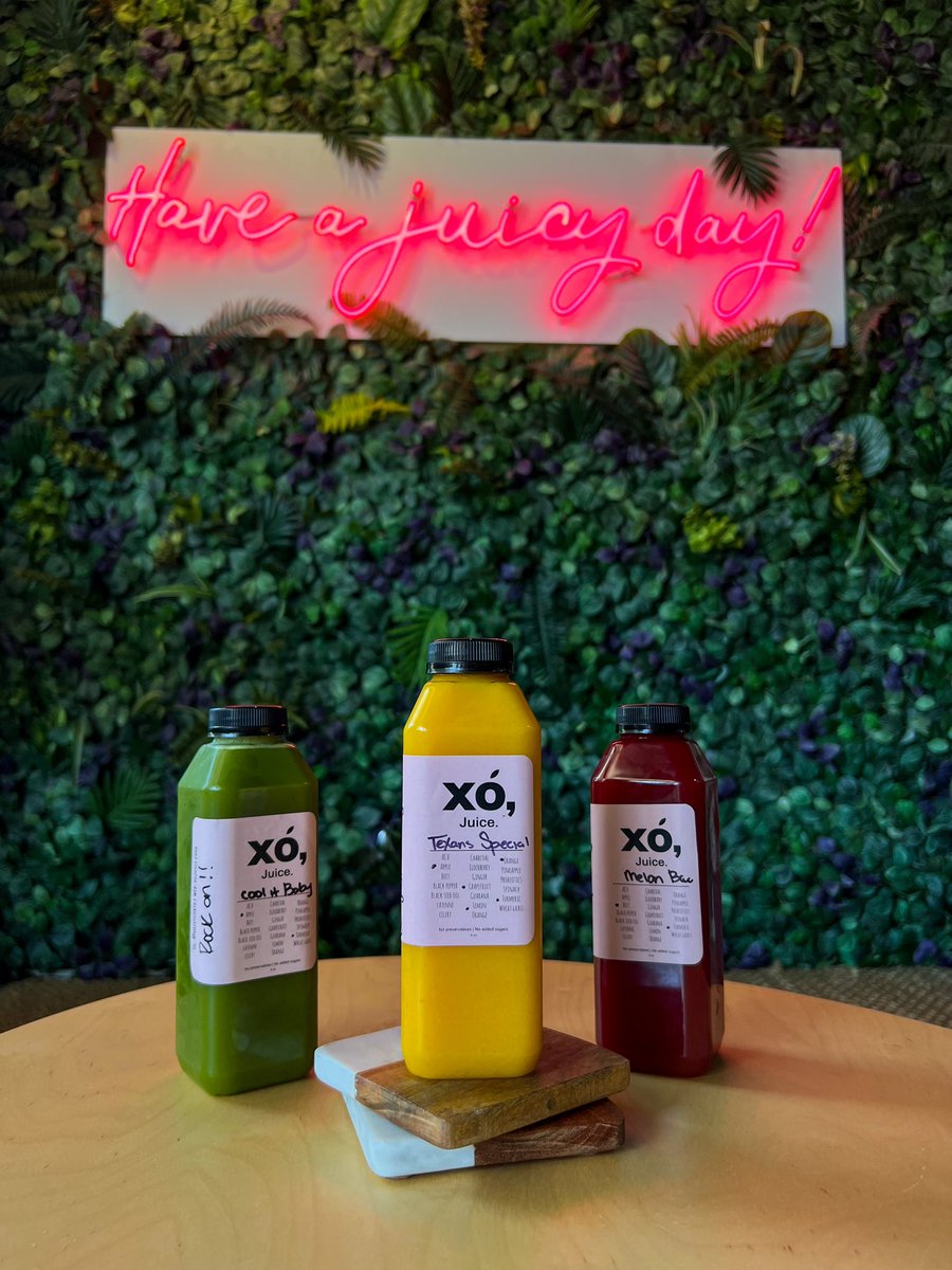 If you’re in Houston, you have to stop by and try one of our cold pressed juices! 💚💛❤️

We’re open Mon-Sat (7am-6pm) ✨
3407 Montrose Blvd Suite B-2, Houston, TX xojuice.com 🌱

#houstonfood #houstonfoodie #houstoneats #htxfoodie #blackownedbusiness #blackowned