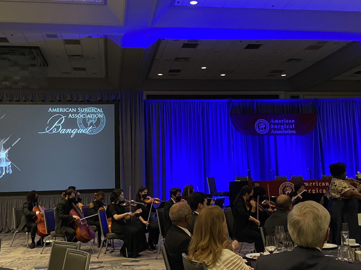 TraumaDocSF's tweet image. Amazing show by @VIOLINSofHOPE_ featuring violinist Caitlin Edwards conducted by Dr Henry Panion. Documentary and performance of the #DreamofHope using violins restored from WWII holocaust survivor musicians. Great performance @AmerSurg, #AmerSurg22. Many thanks to @DrVickersUAB!