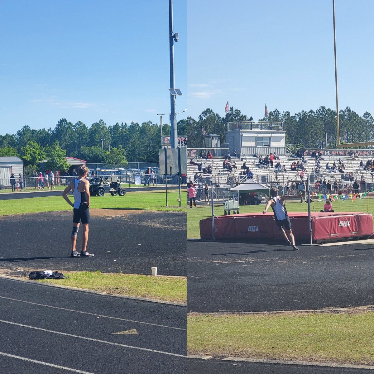 BartramVball's tweet photo. From blocking and running slides last night to high jumping today, junior Luke Williams is one of our multi sport athletes and we love to see it 💙🐻🏐👟⚽ @BTXCTrack @bt_athletics oh he's a pretty good soccer player too 👌 https://t.co/DTHWbFLLvv