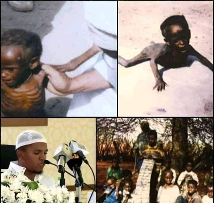 samiya2299's tweet photo. كينان طفل يتيم من كينيا🇰🇪 كان يعاني من الجوع وسوء التغذية وحالته ميؤوس منها عندما وجده رجل الاعمال  والداعية الكويتي عبدالرحمن السميط (رحمه الله) ملقى على الارض عام 1992 م.
فقام بعلاجه وإطعامه حتى شفي و عاد لصحته وحرص على تعليمه و تحفيظه للقرآن 📖 أصبح ينافس في مسابقات حفظ القرآن https://t.co/GQlTGmHF5g