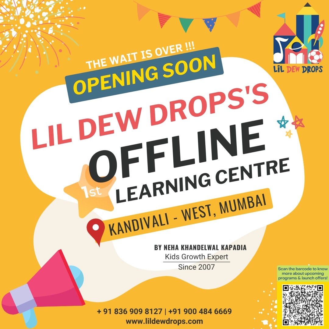 Lil_DewDrops's tweet photo. Super thrilled to share that Lil Dew Drops is coming up with their own First Offline Centre in Mumbai 

#lildewdrops #offline #centre #openingsoon #summercamp #Kidsactivities #kidsclasses #summercamps #lifeskills #artandcraft #kandivali #mumbai https://t.co/rvOFr3ELRw