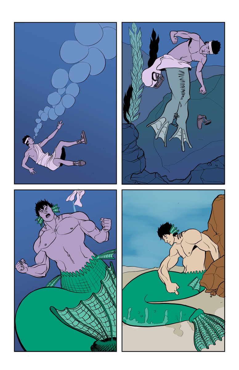 koeitan's tweet photo. I like how this turned out great! Art by Jakub#8662 from discord. Thank you for still small little page of a Man of ancient time turning into a Robust Merman 🧜🏻‍♂️#Artcommission #Merman #Sireno #Bara #Meerman #Merfolk #Meerjungmann https://t.co/KWmPhqQMdq