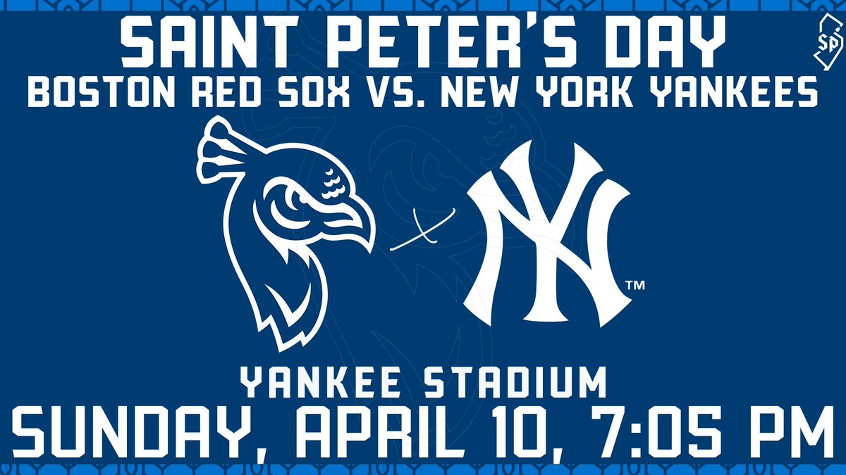 🗣𝗣𝗘𝗔𝗖𝗢𝗖𝗞 𝗡𝗔𝗧𝗜𝗢𝗡! The <a href="/Yankees/">New York Yankees</a> are honoring <a href="/PeacocksMBB/">Saint Peter's Men's Basketball</a> for Saint Peter's Day TOMORROW! Tickets are $68 and a portion of every ticket sold will benefit <a href="/SPUAthletics/">Saint Peter’s Athletics</a>. Link below to purchase!

🎟🔗 HERE  bit.ly/3j9x9Z6

#StrutUp🦚