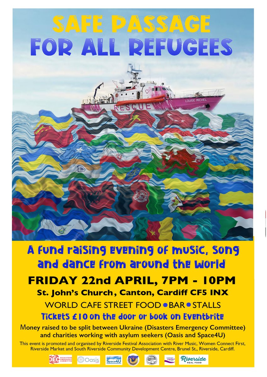 Iona Gordon (@ionabike) on Twitter photo Benefit for all refugees Friday 22nd April St John's Church Canton CF5 INX - Music from around the world - <a href="/OasisCDF/">Oasis Cardiff 🧡</a> @welshrefcouncil <a href="/PontcannaHub/">Pontcanna Hub Team</a> <a href="/ILovesTheDiff/">I Loves The ‘Diff</a> Buy tickets on Eventbrite eventbrite.com/e/safe-passage… Benefit for all refugees Friday 22nd April St John's Church Canton CF5 INX - Music from around the world - <a href="/OasisCDF/">Oasis Cardiff 🧡</a> @welshrefcouncil <a href="/PontcannaHub/">Pontcanna Hub Team</a> <a href="/ILovesTheDiff/">I Loves The ‘Diff</a> Buy tickets on Eventbrite eventbrite.com/e/safe-passage…