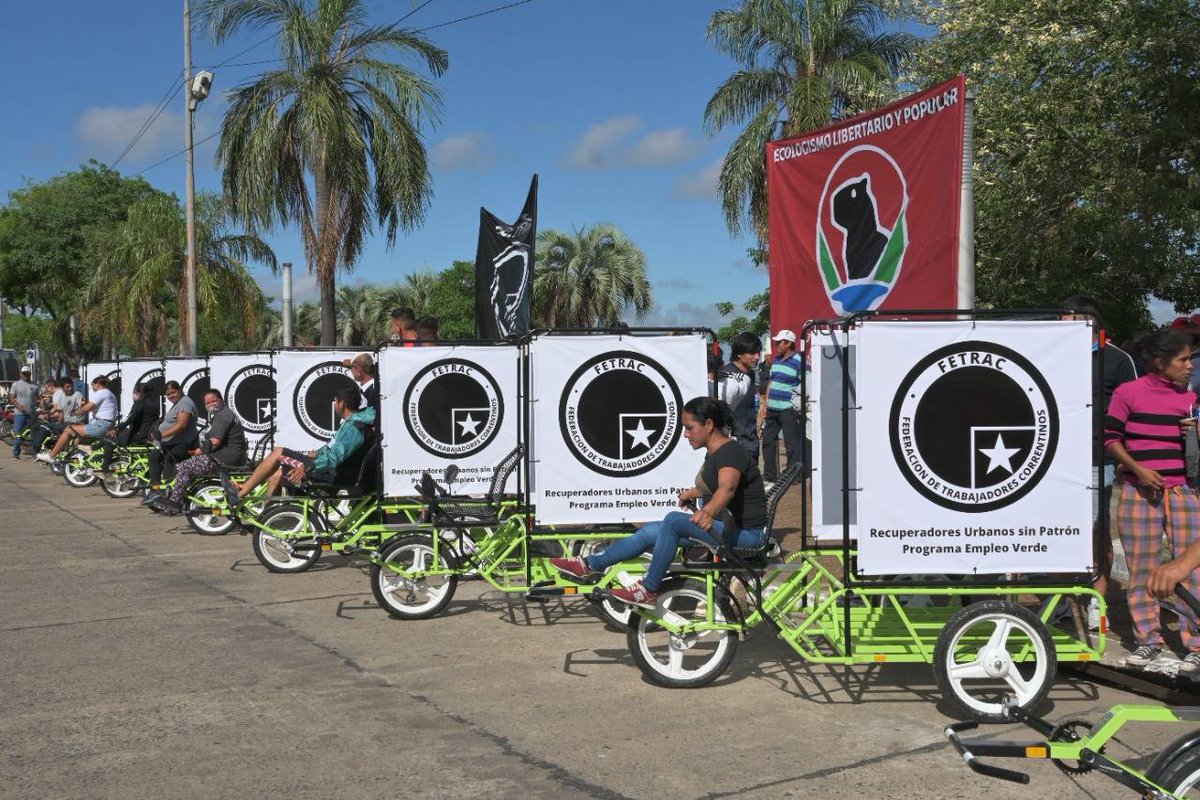Torkymobility's tweet image. Corrientes se sumó a la logística del reciclado a pedal. Sin tracción a caballo ni a pie ni contaminación.